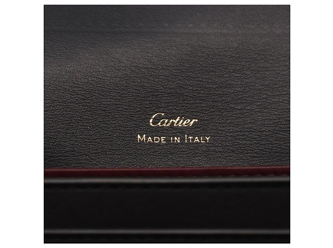 CARTIER Long Wallet Leather Black Gold - vista 19