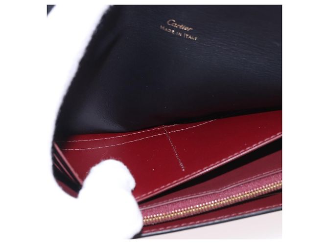 CARTIER Long Wallet Leather Black Gold - vista 20