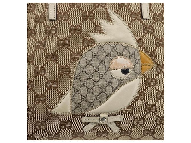 GUCCI GG Canvas Hand Bag Beige Silver 271101 - vista 10