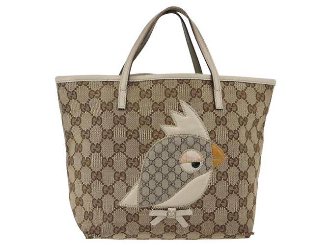 GUCCI GG Canvas Hand Bag Beige Silver 271101 - vista 13