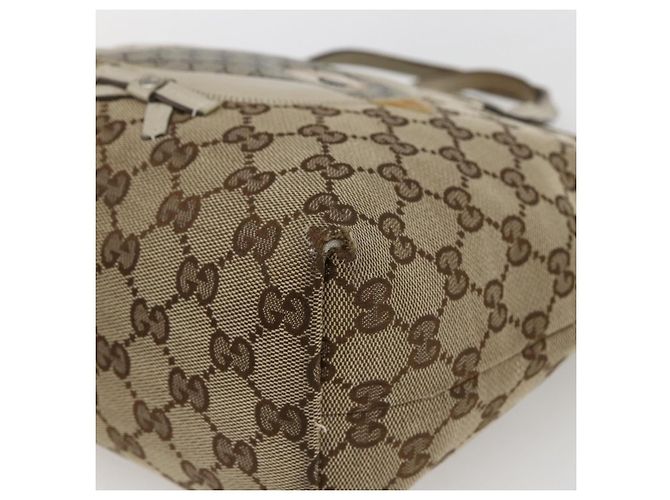 GUCCI GG Canvas Hand Bag Beige Silver 271101 - vista 14