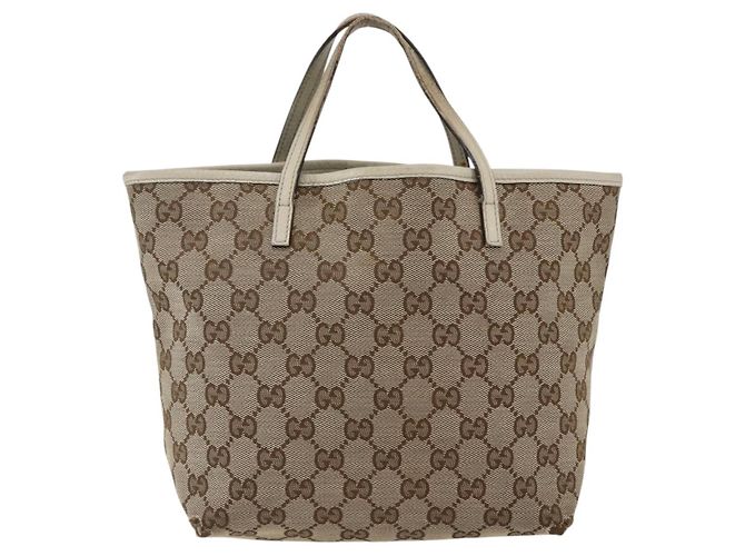 GUCCI GG Canvas Hand Bag Beige Silver 271101 - vista 2