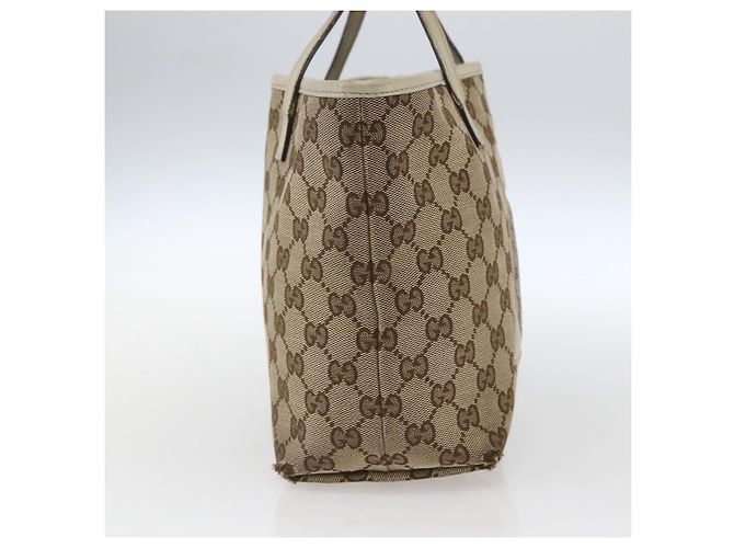 GUCCI GG Canvas Hand Bag Beige Silver 271101 - vista 3