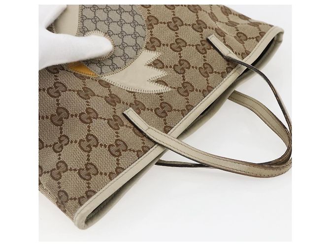 GUCCI GG Canvas Hand Bag Beige Silver 271101 - vista 6
