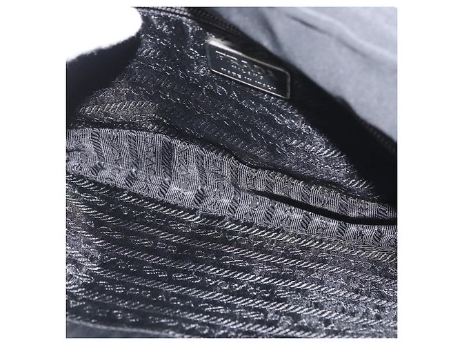 PRADA Shoulder Bag Nylon Black Silver - vista 11