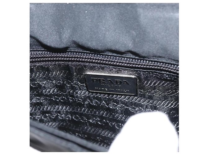 PRADA Shoulder Bag Nylon Black Silver - vista 18