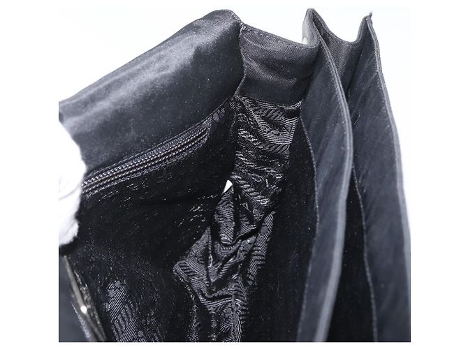 PRADA Shoulder Bag Nylon Black Silver - vista 19