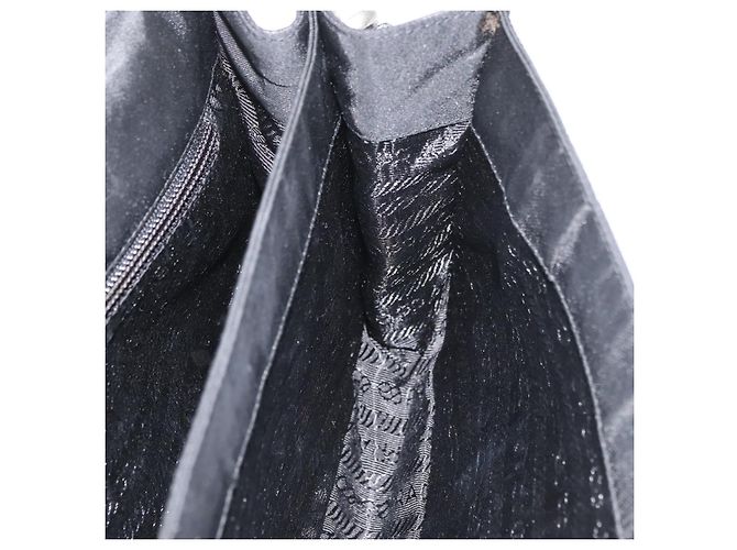 PRADA Shoulder Bag Nylon Black Silver - vista 23