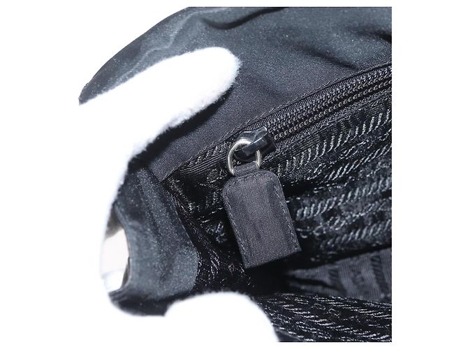 PRADA Shoulder Bag Nylon Black Silver - vista 24
