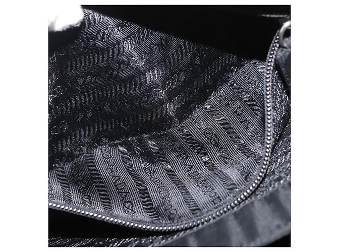 PRADA Shoulder Bag Nylon Black Silver - vista 25