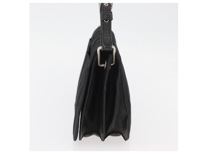 PRADA Shoulder Bag Nylon Black Silver - vista 3