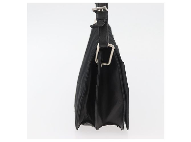 PRADA Shoulder Bag Nylon Black Silver - vista 4