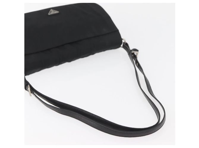 PRADA Shoulder Bag Nylon Black Silver - vista 7