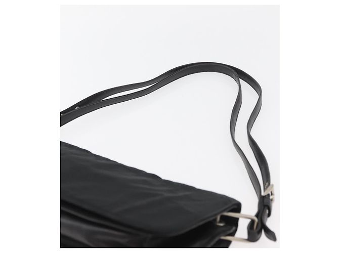 PRADA Shoulder Bag Nylon Black Silver - vista 8