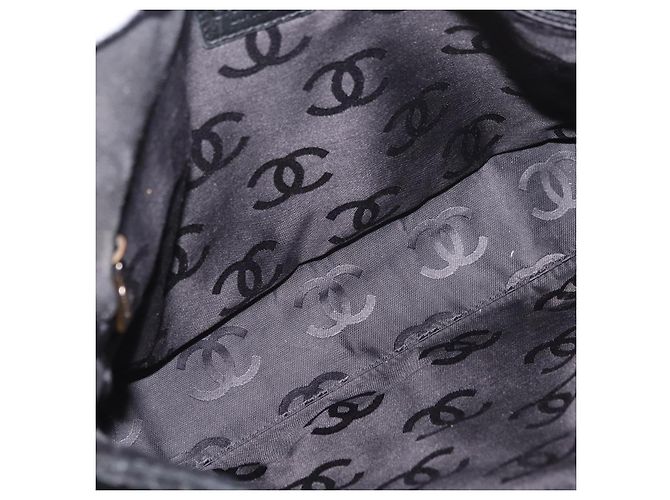 CHANEL Wild Stitch Chain Shoulder Bag Suede Black Gold CC - vista 11