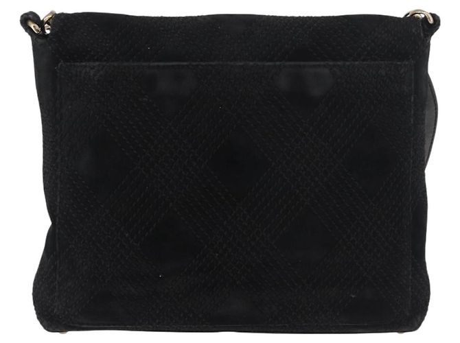 CHANEL Wild Stitch Chain Shoulder Bag Suede Black Gold CC - vista 2