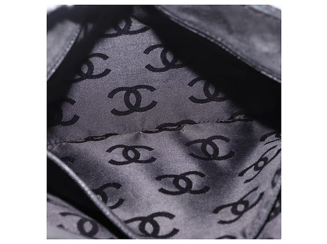 CHANEL Wild Stitch Chain Shoulder Bag Suede Black Gold CC - vista 26