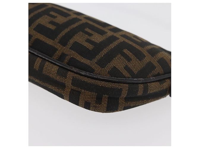 FENDI Zucca Canvas Accessory Pouch Brown Black - vista 14