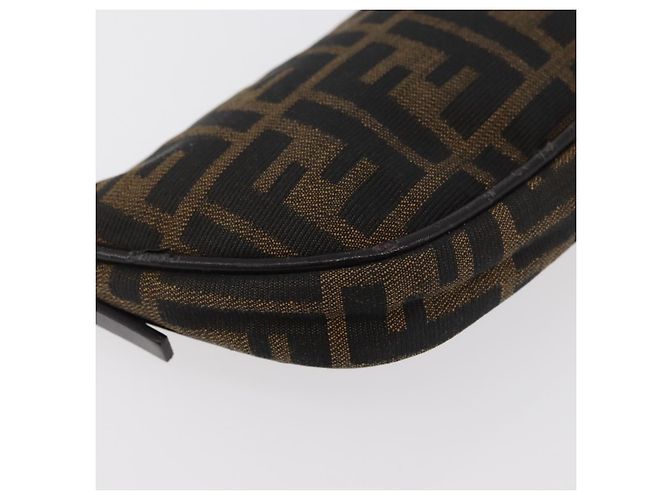FENDI Zucca Canvas Accessory Pouch Brown Black - vista 15