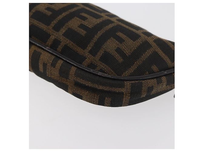 FENDI Zucca Canvas Accessory Pouch Brown Black - vista 16