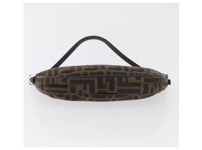 FENDI Zucca Canvas Accessory Pouch Brown Black - vista 5