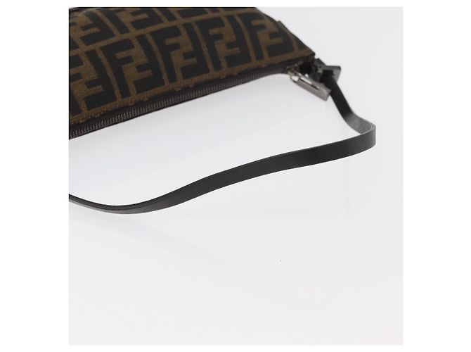 FENDI Zucca Canvas Accessory Pouch Brown Black - vista 7