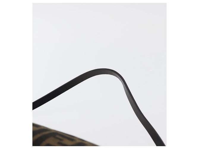 FENDI Zucca Canvas Accessory Pouch Brown Black - vista 8
