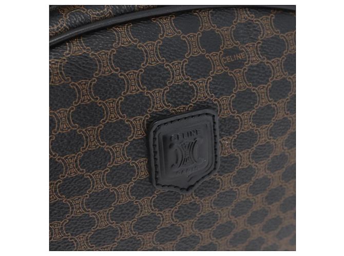 Céline CELINE Macadam Canvas Hand Bag PVC Leather Black Gold - vista 17