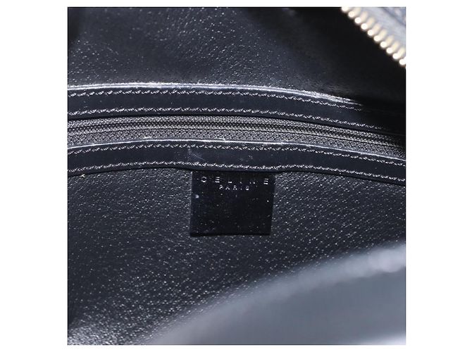 Céline CELINE Macadam Canvas Hand Bag PVC Leather Black Gold - vista 18