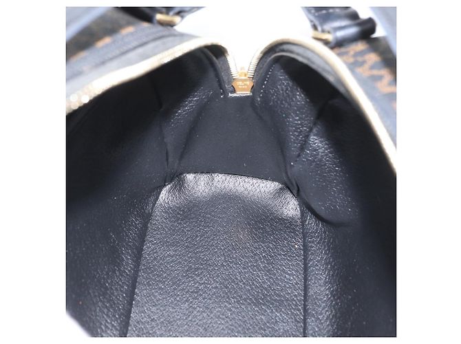 Céline CELINE Macadam Canvas Hand Bag PVC Leather Black Gold - vista 19