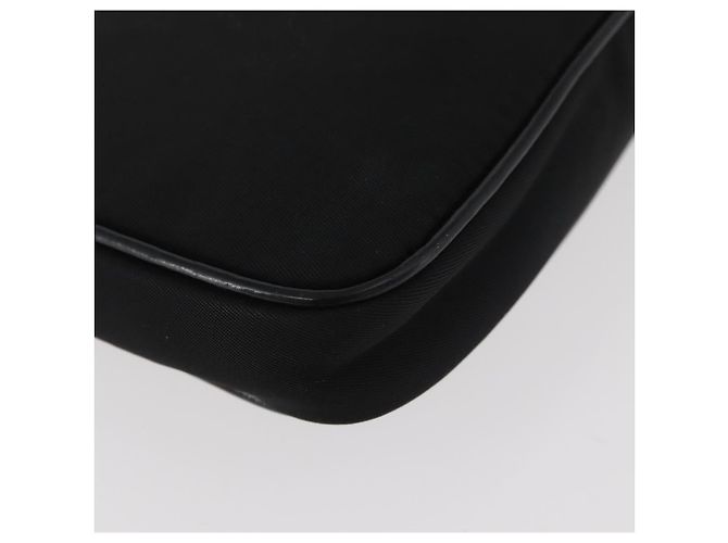 PRADA Chain Shoulder Bag Nylon Black Silver - vista 15