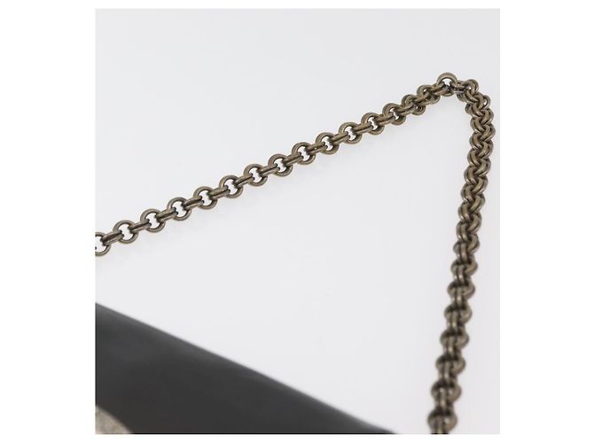 PRADA Chain Shoulder Bag Nylon Black Silver - vista 8