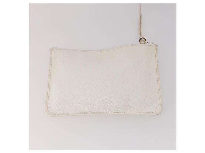 CHANEL Triple Coco Backpack Caviar Skin White Gold CC - vista 23
