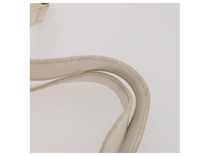 CHANEL Triple Coco Backpack Caviar Skin White Gold CC - vista 8