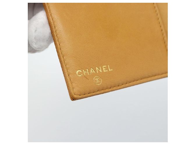 CHANEL Compact Wallet Caviar Skin Brown Gold CC - vista 17