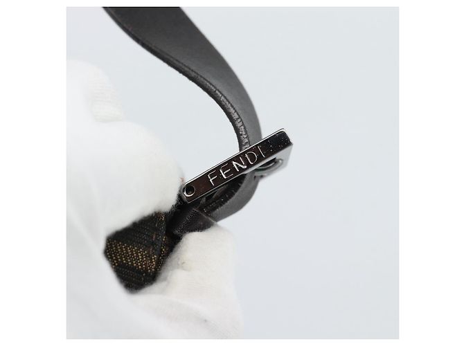FENDI Zucca Canvas Mamma Baguette Shoulder Bag Black Brown - vista 10