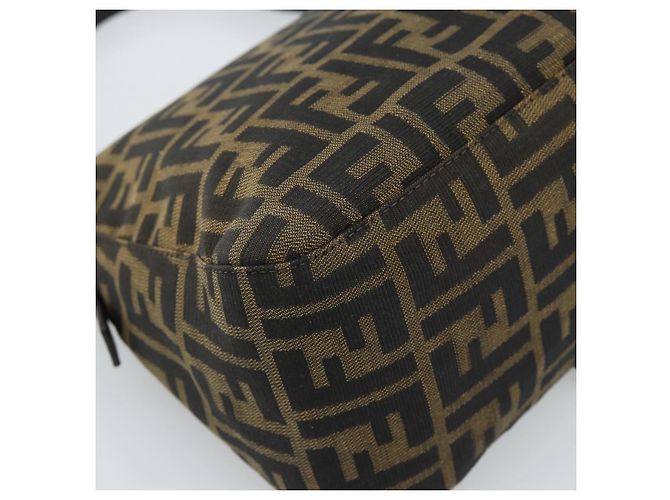 FENDI Zucca Canvas Mamma Baguette Shoulder Bag Black Brown - vista 16