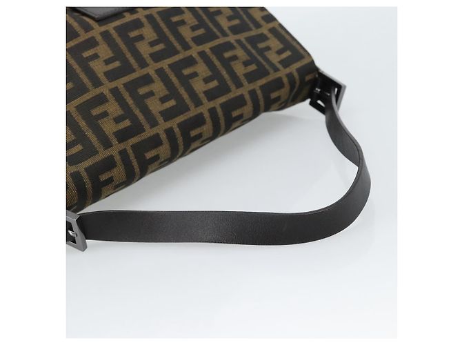 FENDI Zucca Canvas Mamma Baguette Shoulder Bag Black Brown - vista 7