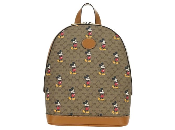 GUCCI Micro GG Supreme Disney Backpack PVC Beige Gold 552884 - vista 13