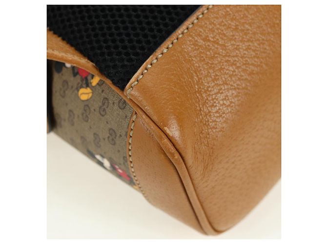 GUCCI Micro GG Supreme Disney Backpack PVC Beige Gold 552884 - vista 17