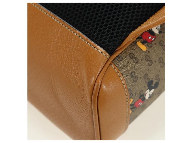 GUCCI Micro GG Supreme Disney Backpack PVC Beige Gold 552884 - vista 18