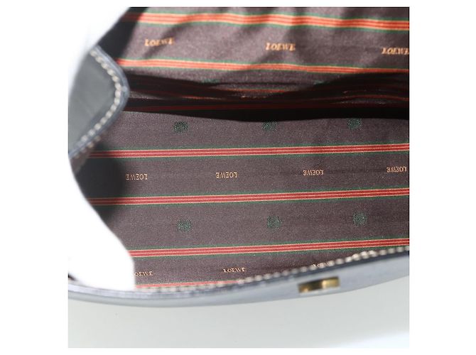 LOEWE Velazquez Hand Bag Leather Black Gold - vista 11