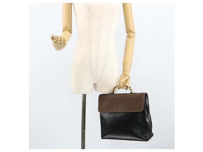 LOEWE Velazquez Hand Bag Leather Black Gold - vista 21