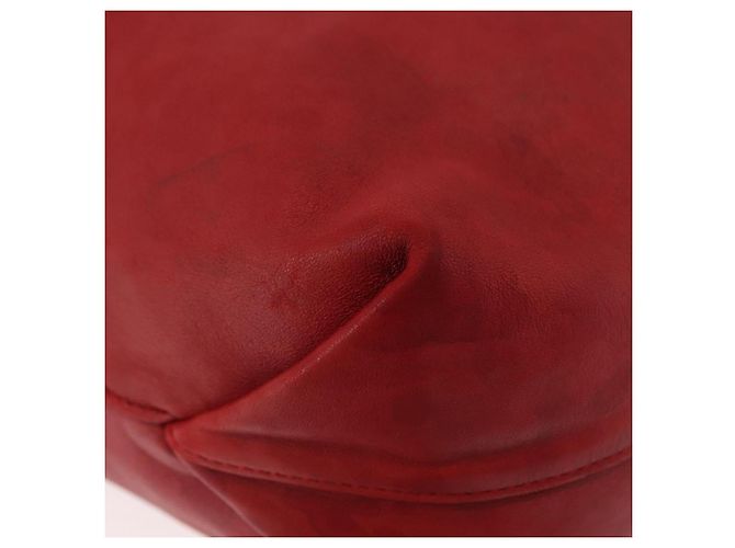 SAINT LAURENT Teddy Small Shoulder Bag Leather Red Silver - vista 10