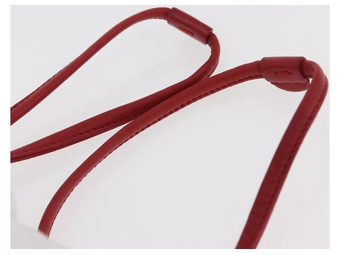 SAINT LAURENT Teddy Small Shoulder Bag Leather Red Silver - vista 14