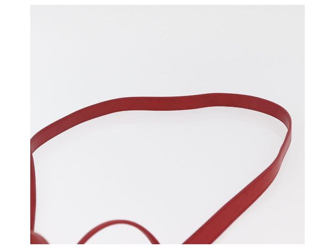 SAINT LAURENT Teddy Small Shoulder Bag Leather Red Silver - vista 15