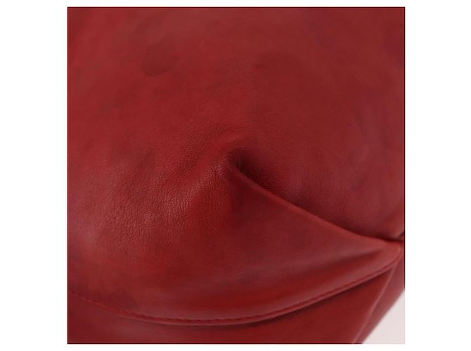 SAINT LAURENT Teddy Small Shoulder Bag Leather Red Silver - vista 16