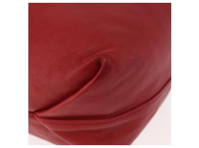 SAINT LAURENT Teddy Small Shoulder Bag Leather Red Silver - vista 17