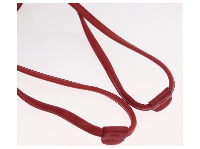 SAINT LAURENT Teddy Small Shoulder Bag Leather Red Silver - vista 8