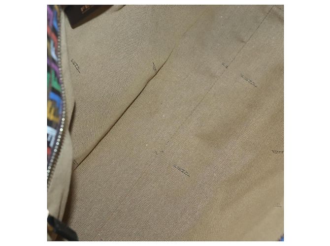FENDI Zucchino Canvas Tote Bag Multicolor Gold - vista 10